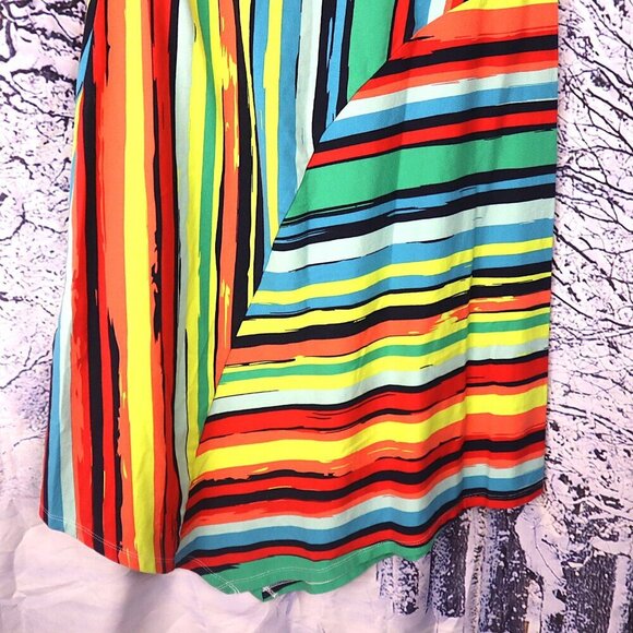 RAINBOW HAPPY PLACE DRESS PS Soft Surroundings Asymmetrical Loungewear Sleep PJs - Picture 8 of 10